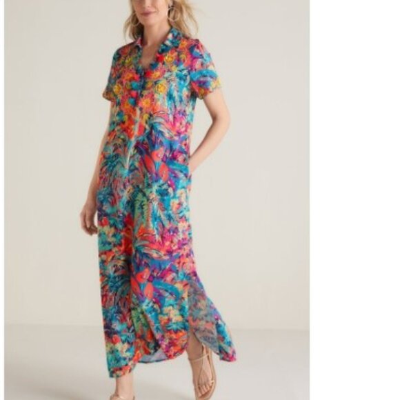 Soft Surroundings Florence Maxi Dress with Beading, Embroidery, & Tassels - Picture 1 of 15